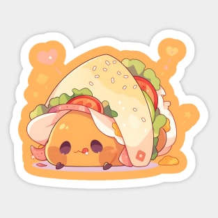 Taco-licious Fun with Chibi Taco Monster Sticker